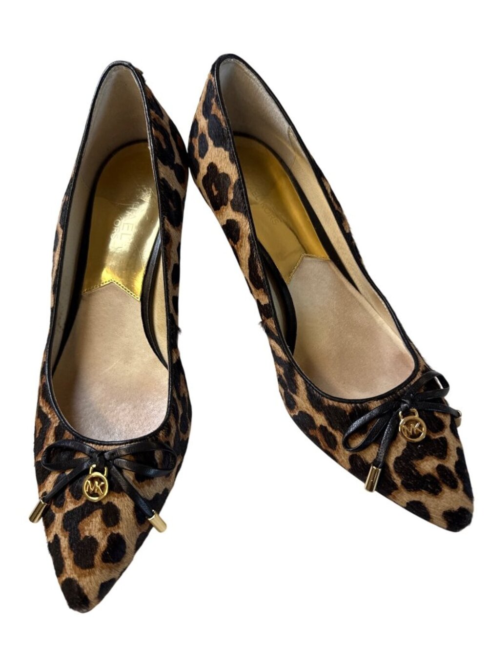 MICHAEL KORS Leopard Print Pumps~Size 7.5M~Calf Hair Finish Heels L15 06